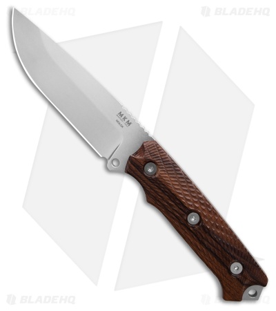 MKM Base Camp Fixed Blade Knife Santos Wood (5" Stonewash)