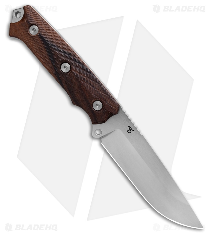 MKM Base Camp Fixed Blade Knife Santos Wood (5" Stonewash)