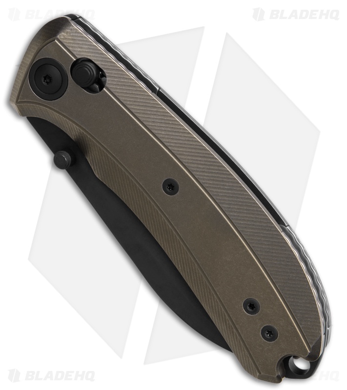 MKM Bolero Crossbar Lock Knife Bronze Anodized Titanium (3" Dark SW S30V)
