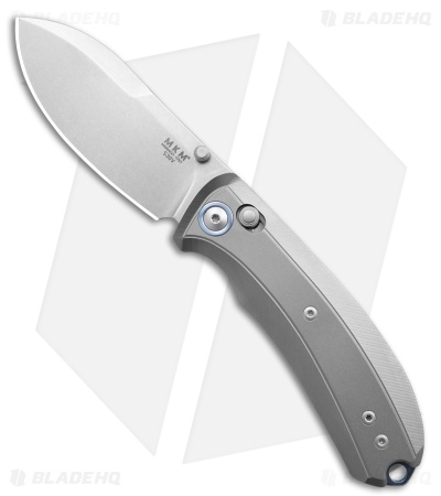 MKM Bolero Crossbar Lock Knife Gray Titanium (3" Stonewash S30V)
