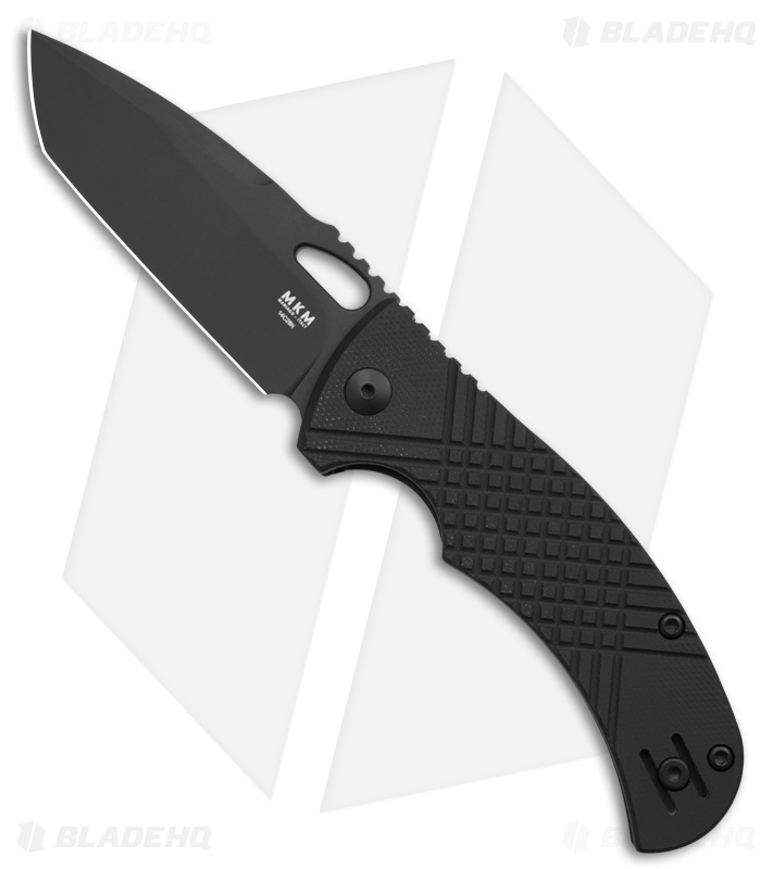 MKM Ciras Liner Lock Tanto Knife Black G-10 (3.25" Black 14C28N)