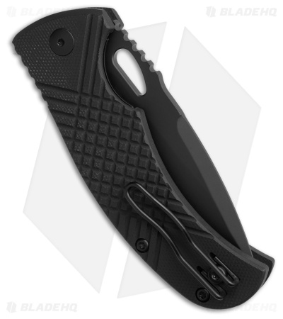 MKM Ciras Liner Lock Tanto Knife Black G-10 (3.25" Black 14C28N)