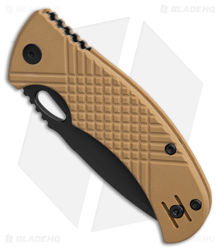 MKM Ciras Liner Lock Tanto Knife Coyote Tan G-10 (3.25" Black 14C28N)