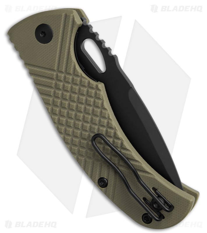 MKM Ciras Liner Lock Tanto Knife Green G-10 (3.25" Black 14C28N)