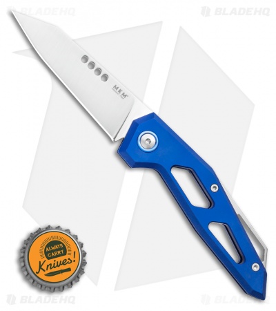 MKM Edge Slip Joint Knife Blue Aluminum (2.9" Satin) 