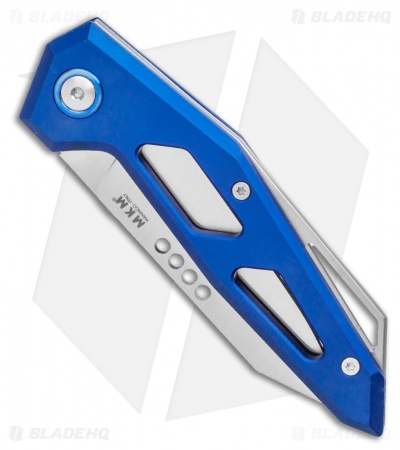 MKM Edge Slip Joint Knife Blue Aluminum (2.9" Satin) 