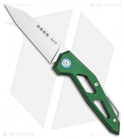 MKM Edge Liner Lock Knife Green Aluminum (2.9" Satin)  EGL-AGR