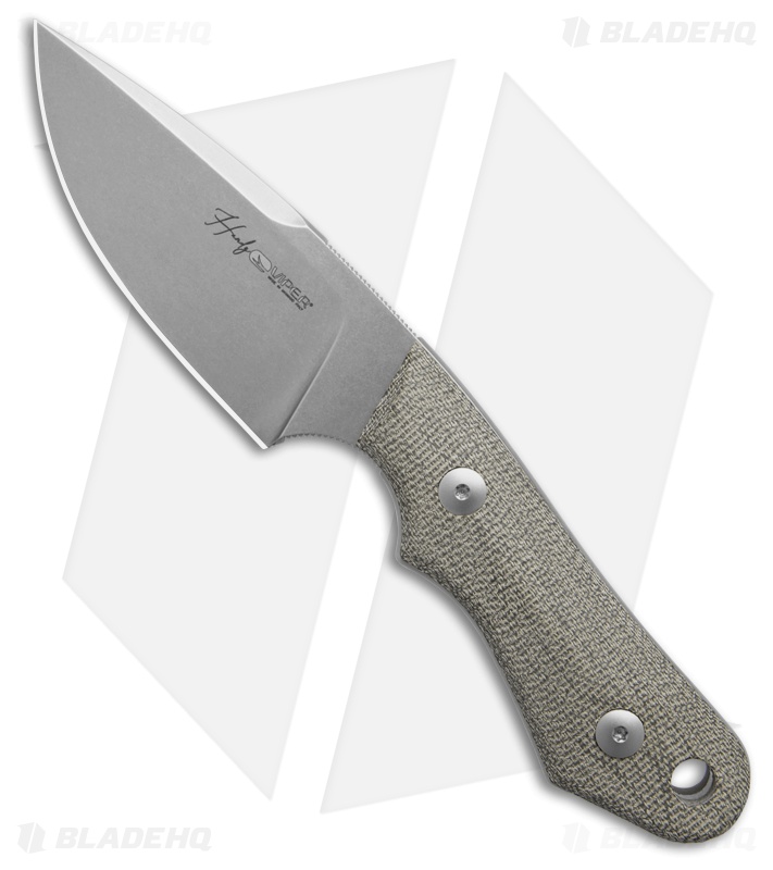 Viper Knives Handy Fixed Blade Knife Green Micarta (3.4" Stonewash) VT4040CG