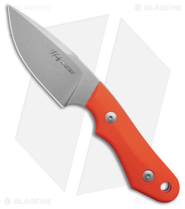 Viper Knives Handy Fixed Blade Knife Orange G-10 (3.4" Stonewash) VT4040GO