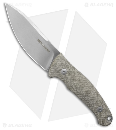 Viper Knives Jens Anso Nordlys Fixed Blade Knife Green Micarta (3.9" Stonewash)