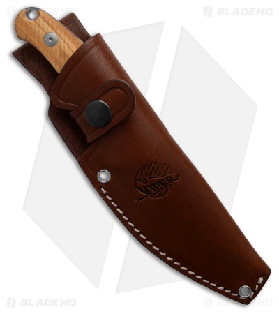 Viper Knives Jens Anso Nordlys Fixed Blade Knife Olive Wood (3.9" Satin)