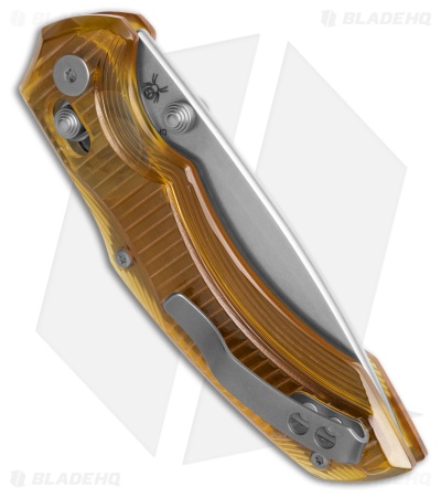 Viper Knives Oniro MagnaCut Crossbar Lock Knife Yellow Ultem (3.1" Stonewash)