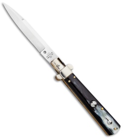 AGA Campolin 10" Frosolone Bayonet Stiletto Knife Brazilian Horn  (4.5" Polish)