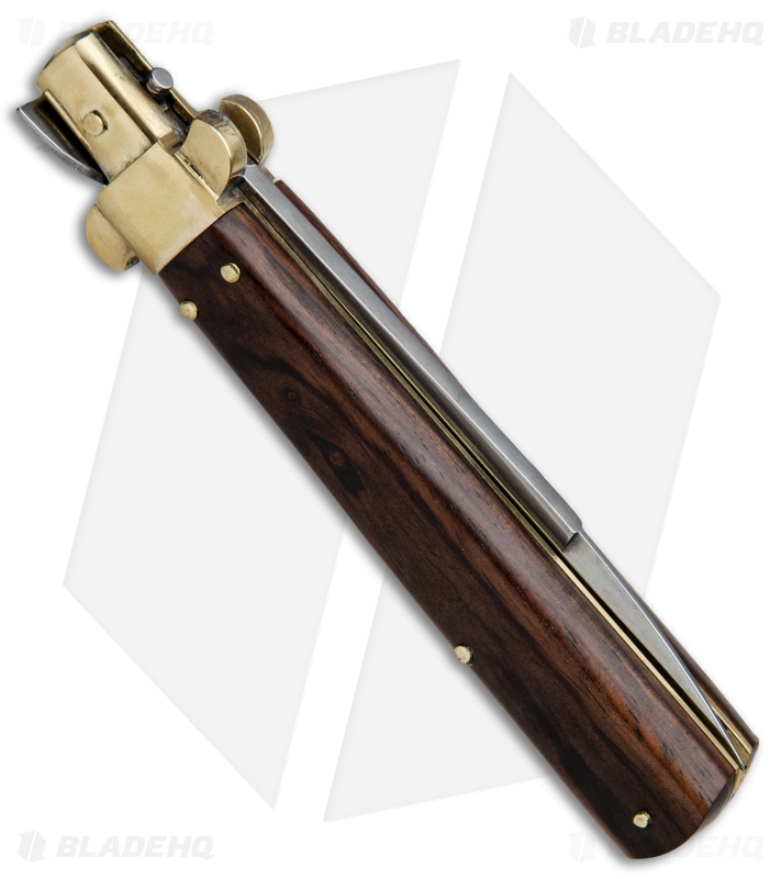 AGA Campolin 10" Frosolone Bayonet Stiletto Knife Cocobolo Brass (4.5" Polish)