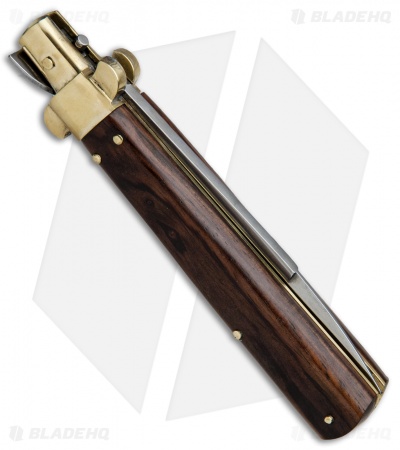 AGA Campolin 10" Frosolone Bayonet Stiletto Knife Cocobolo Brass (4.5" Polish)