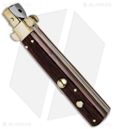 AGA Campolin 10" Frosolone Bayonet Stiletto Knife Cocobolo Brass (4.5" Polish)