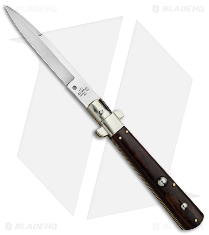 AGA Campolin 11" Frosolone Bayonet Stiletto Automatic Knife Cocobolo (5" Satin)