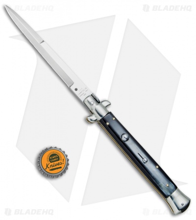 AGA Campolin 11" Picklock Automatic Italian Stiletto Dark Horn (5" Satin) 2017