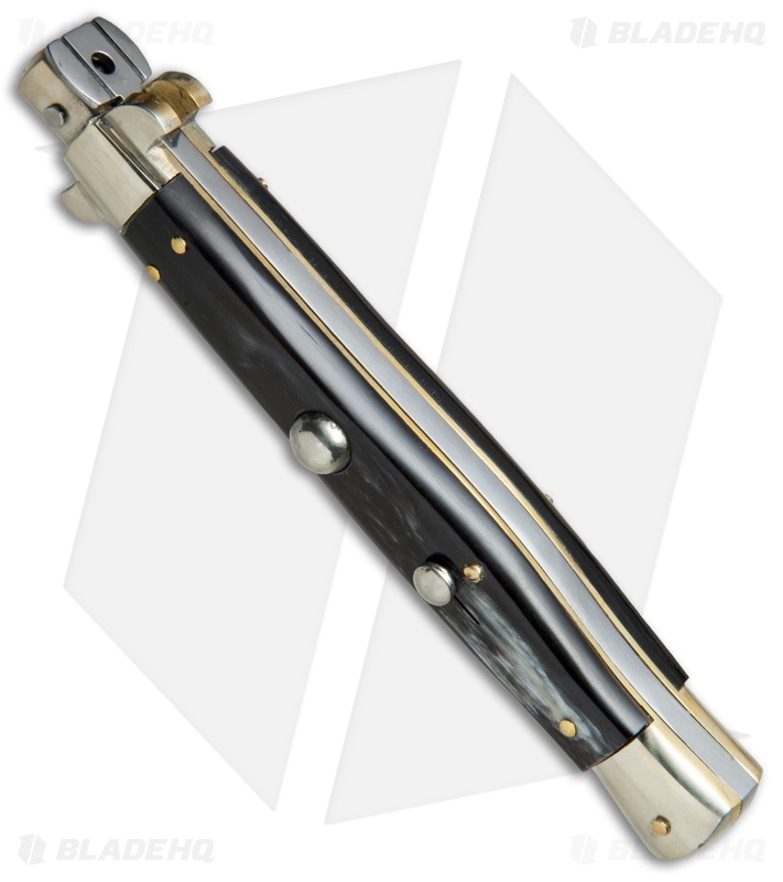 AGA Campolin 11" Picklock Automatic Italian Stiletto Dark Horn (5" Satin) 2016