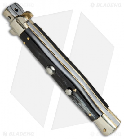 AGA Campolin 11" Picklock Automatic Italian Stiletto Dark Horn (5" Satin) 2016
