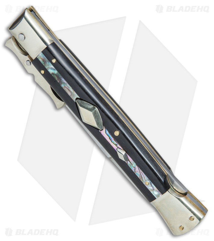 AGA Campolin 13" Bat Swinguard Automatic Ebony/Abalone (5.75" Satin Bayo)