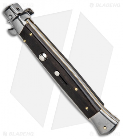 Frank B 11" Italian Stiletto Ebony Automatic Knife - Dagger
