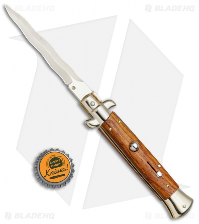 Frank B 9" Italian Stiletto Kris Knife Cocobolo (4" Gold) 