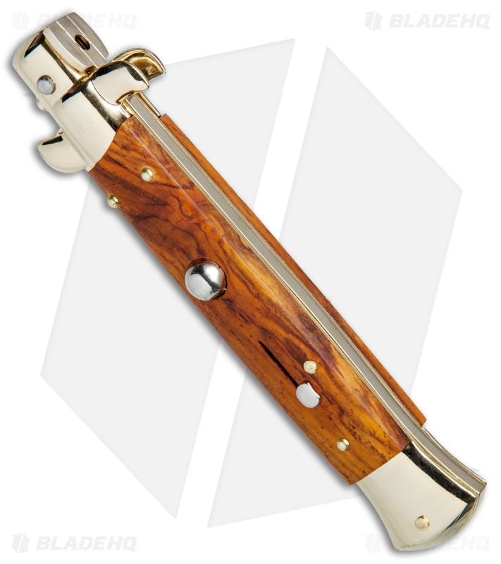 Frank B 9" Italian Stiletto Kris Knife Cocobolo (4" Gold) 