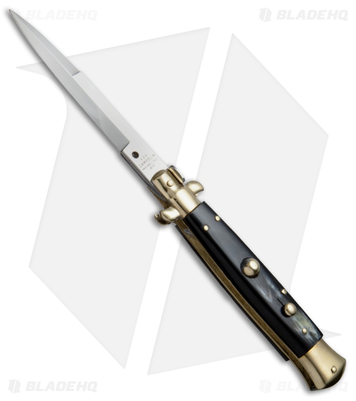 AGA Campolin 10" Italian Stiletto Picklock Auto Brass/Brazil Horn (4.5" Bayonet)
