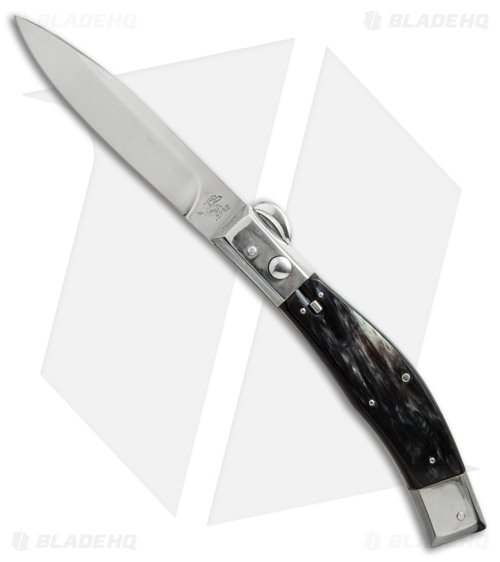 Lepre 10" Picklock Automatic Knife Brazilian Horn (4.2" Satin)
