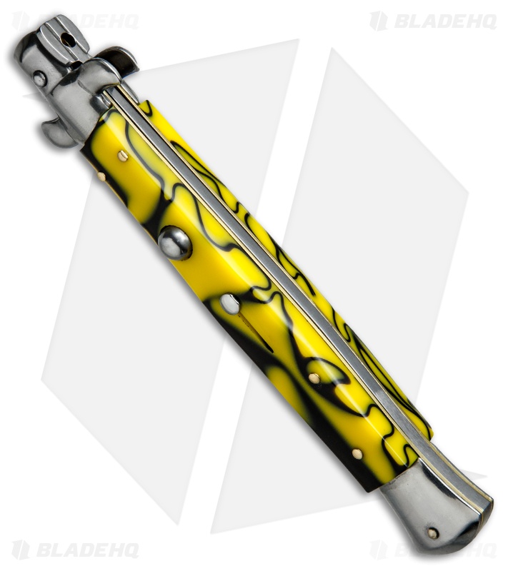 SKM AB 11" Italian Stiletto Automatic Knife  Killer Bee (5" Satin Bayonet)