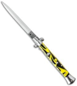 SKM AB 11" Italian Stiletto Automatic Knife  Killer Bee (5" Satin Dagger)