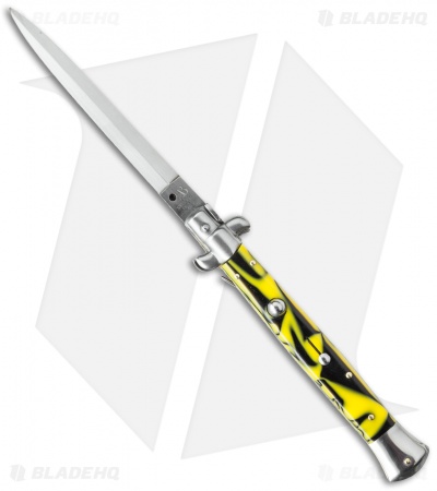 SKM AB 11" Italian Stiletto Automatic Knife  Killer Bee (5" Satin Dagger)
