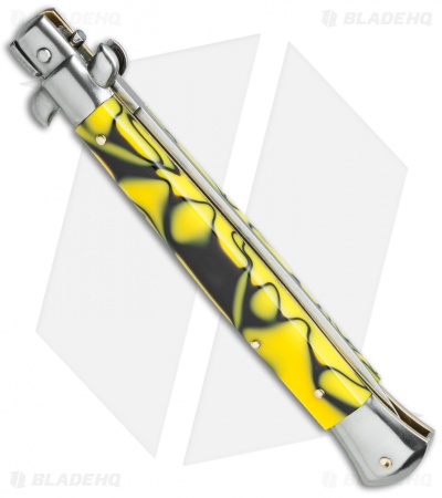 SKM AB 11" Italian Stiletto Automatic Knife  Killer Bee (5" Satin Dagger)