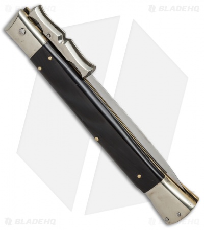 AGA Campolin 13" Bat Swinguard Automatic Knife Dark Horn (5.75" Dagger)