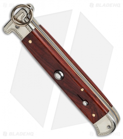 AGA Campolin 9" Francese Ring Pull Automatic Knife Cocobolo (3.7" Satin Flat)