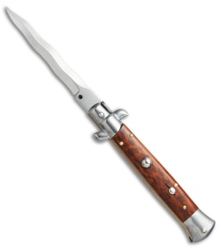 Frank B 9" Italian Stiletto Automatic Knife Snakewood (4" Satin Kriss)