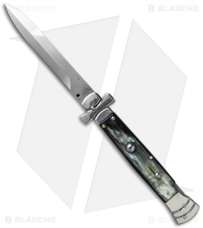 AGA Campolin 9" Maltese Cross Stiletto Automatic Brazilian Horn (4" Bayonet)