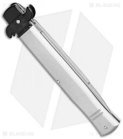 AKC Leverletto  9" Lever Lock  Automatic Italian Knife Silver (4" Satin Flat)