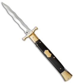 AGA Campolin 13" Bat Swinguard Automatic Brass/Ebony Wood (5.75" Satin Kriss)