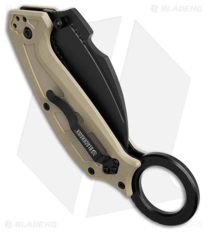 Blackhawk Garra 3 Karambit Liner Lock Knife Tan G-10 (2.75" Black)
