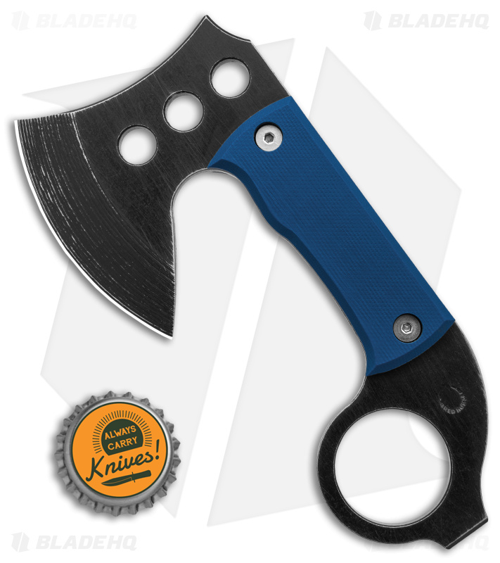 Red Horse Knife Works Karamahawk Mini Tomahawk Exclusive Blue G-10/Kydex Sheath