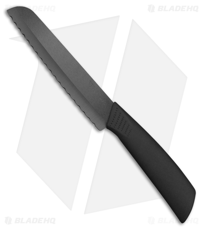 Benchmark Ceramic Bread Knife  Black Polymer (11" Black Full Serr)