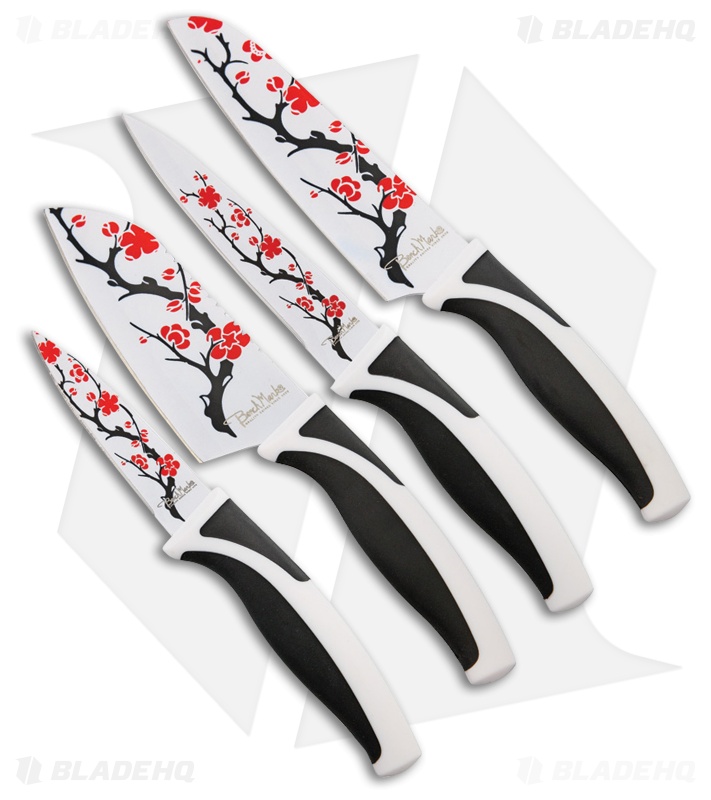 FOREST HEROES the卓(桜)、the卓棒(4本)セット Benchmark Cherry Blossom 4-Piece Kitchen Set Black/White Polymer