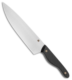 Blue Collar Blades Custom Chef's Knife Carbon Fiber + Mosaic Pins (8" Satin)