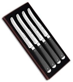 Case Cutlery Steak Knife Set 5" Smooth Ebony (M254) 11000