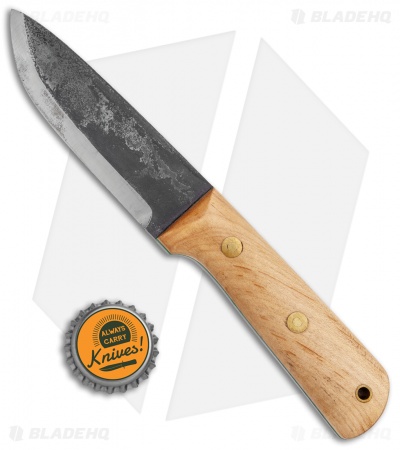 Forge and Foundry Scandi Bushcrafter Spalted Pecan  ( 4.25" Black )  FFSBP