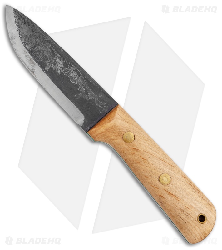 Forge and Foundry Scandi Bushcrafter Spalted Pecan  ( 4.25" Black )  FFSBP