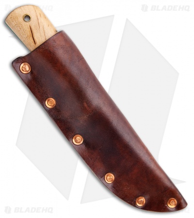 Forge and Foundry Scandi Bushcrafter Spalted Pecan  ( 4.25" Black )  FFSBP