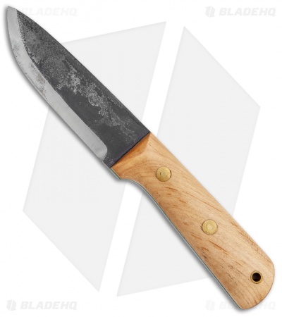 Forge and Foundry Scandi Bushcrafter Spalted Pecan  ( 4.25" Black )  FFSBP